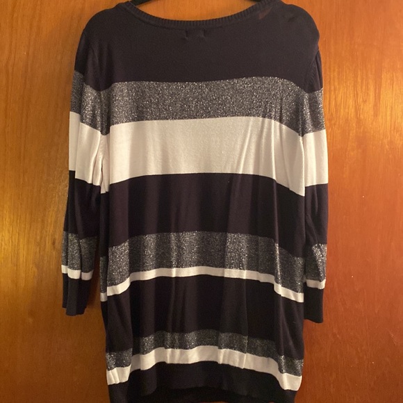 Simply Emma striped tunic sweater, 3X - Picture 7 of 8